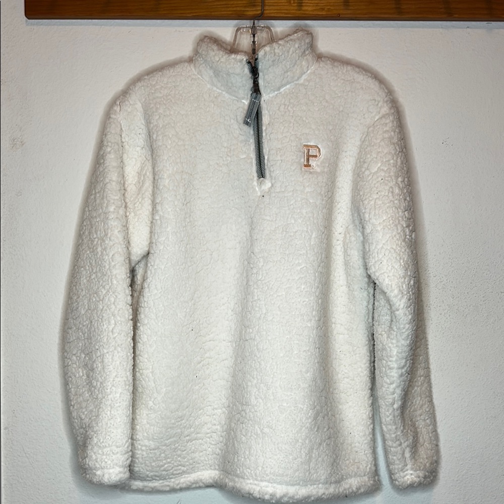 Portland Gear, US size medium. Cozy White Sherpa Pullover